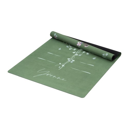 Yvonne Hummingbird Sanctuary Travel Yoga Mat - Ultra Thin 1/16??(1.5mm), Lightweight, Foldable & Non-Slip for Travel & Home, Free Carrying Strap