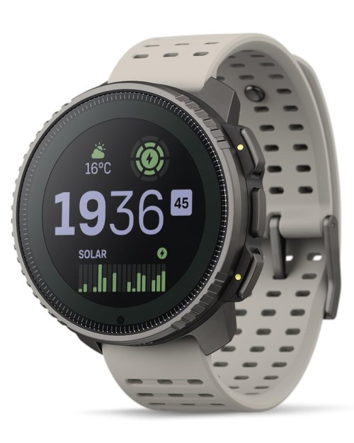 SUUNTO Vertical Solar GPS Watch, Premium Multisport Watch w/60-Day Battery Life, 1.4 inch Large Touchscreen, Heart Rate & Sleep Tracking, Dual-GNSS Navigation, Free Global Offline Map, Ti Sand