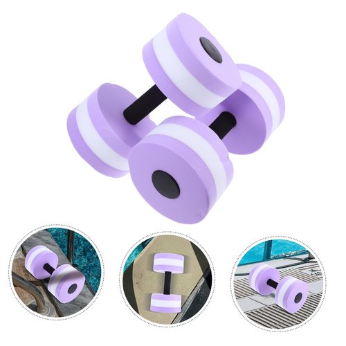 Toddmomy Water Resistance Aerobics Dumbbells 2pcs Eva Foam Dumbbells for Pool Exercises