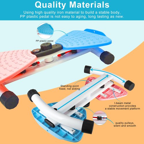 KIMPOK Waist Twisting Machine, Ab Twister Board for Exercise with 300lbs, Waist Twister for Women & Men Belly Fat, Home Noiseless Abs Waist Training Exercise Equipment
