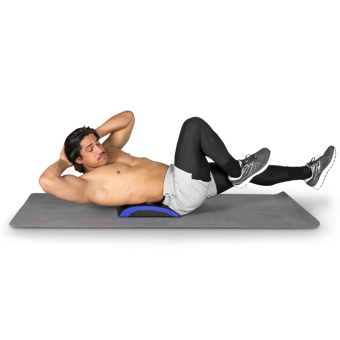 ProsourceFit Abdominal AB Mat 15" x 12" High Density Core Trainer, Black/Blue