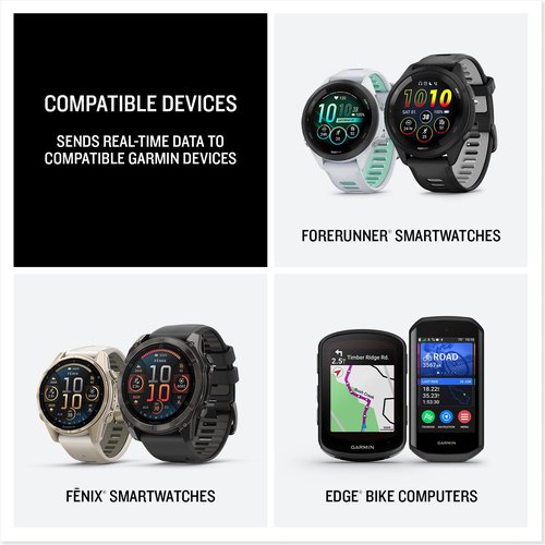 Garmin HRM 200 Heart Rate Monitor, Accurate Heart Rate and HRV Data, Comfortable Machine Washable Strap, M-XL