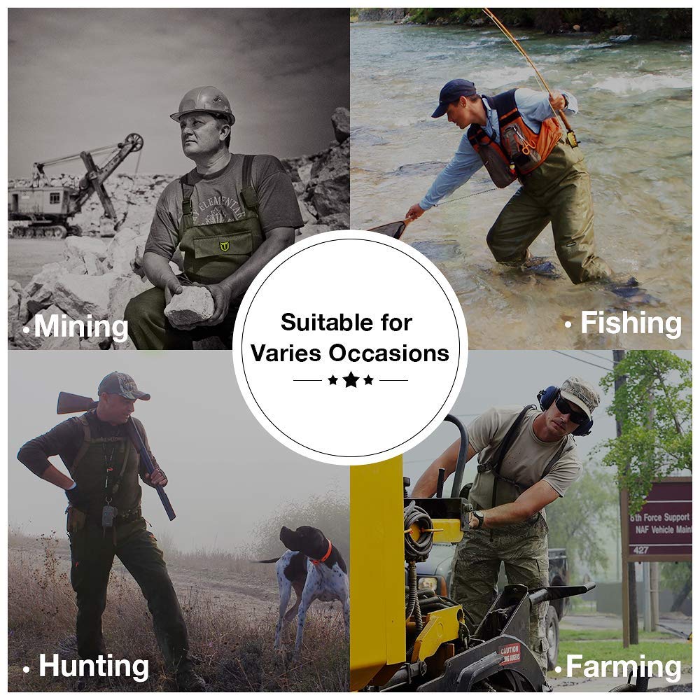TIDEWE Chest Waders for Men Women, Waterproof Fishing Waders GN M10/W12