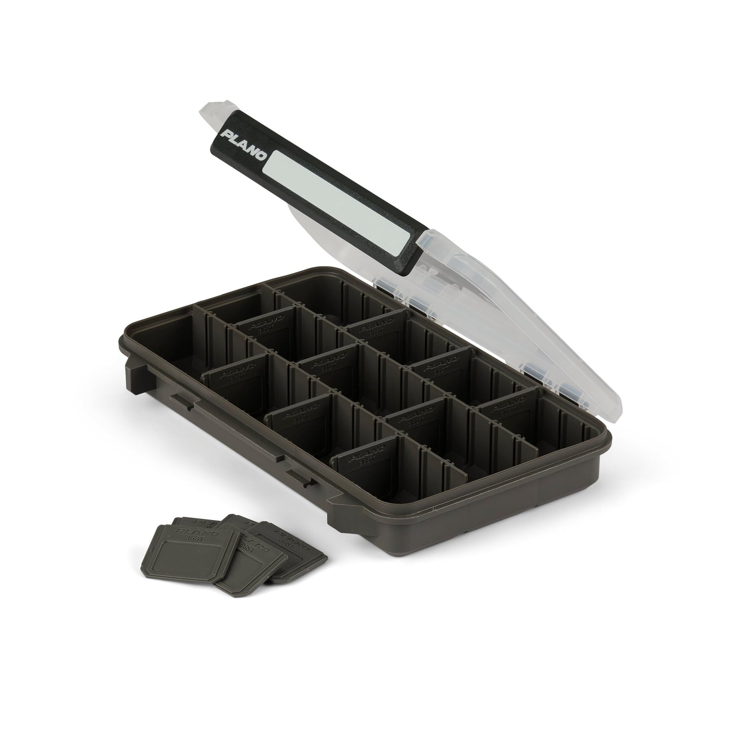 Plano StowAway 3600 Stow Tackle Box with Corrosion-Preventive Rustricor, Single Latch Design, Transparent DuraView Lid, Stackable Storage for Fishing Bait, Lures and Gear
