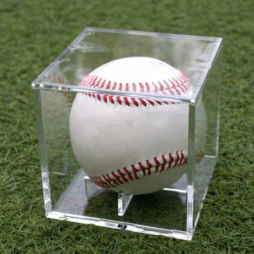 4 Pack Acrylic Baseball Display Case - UV Protected Baseball Holder for Display, Display Case for Autographed, Tennis, Golf, Billiard Balls, Memorabilia