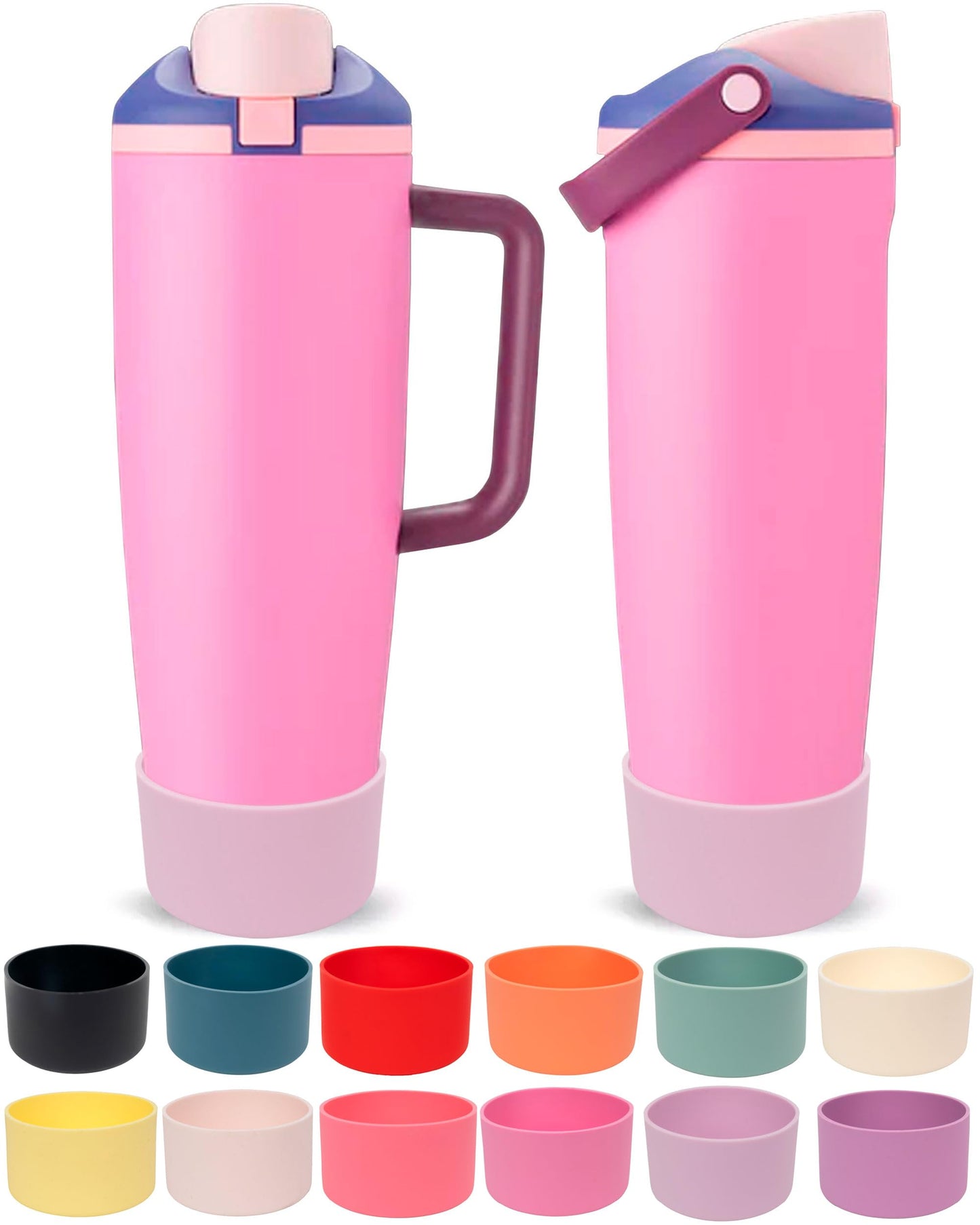 Kaitiaki Silicone Boot for Owala 30oz & 40oz FreeSip Sway Bottles & Tumblers - Non-Slip, Scratch-Resistant, Stability Enhancer, Available in 12 Colors (Lavender Mist)