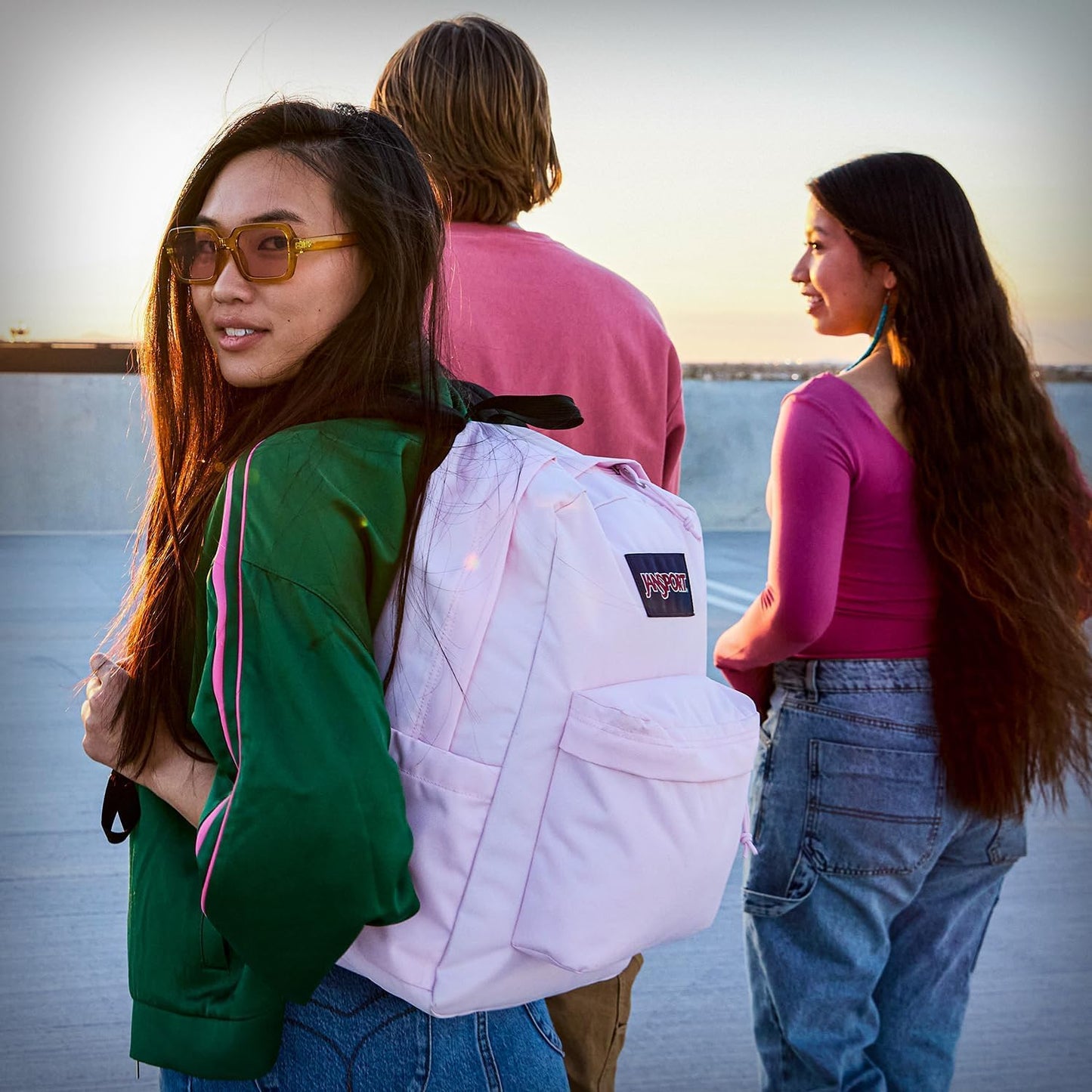 JanSport SuperBreak One Backpack - Durable, Lightweight Bag with 1 Main Compartment, Front Utility Pocket with Built-in Organizer, Premium Backpack, Fluttering Fields