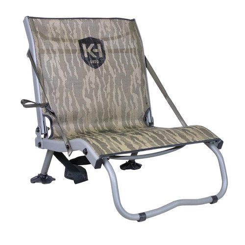 Run N’ Gun™ Ground Lounge™ Portable Hunting Chair – Ultra-Light 7.75 lb Hunting Chair, Adjustable Contoured Mesh Backrest, Low-Profile Legs & Wide Pivoting Feet for Stable, Comfortable Hunts