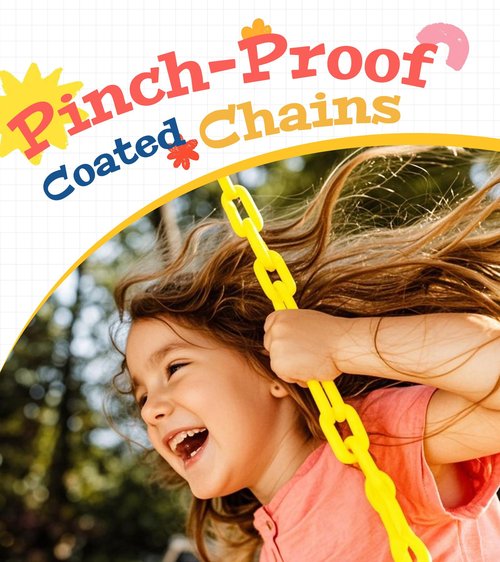Heavy Duty Swing Seat, 66" Rust-Resistant Chains with 30" PPC-Coated Section, Swing Set Accessories Replacement with Quick Links, Kids Swings Supports 330 lbs for Outdoor Playground, Green