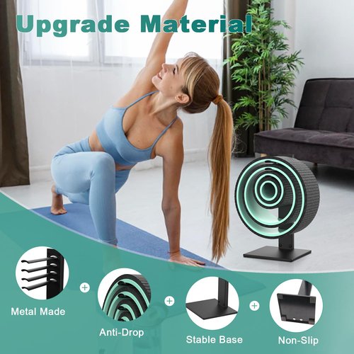 TOPHDY Yoga Wheel Rack - Metal Wall Mount Storage for Back Roller Wheel, Fit 4 Size Yoga Wheel for Back Pain & Stretching As Yoga Room/Home Gym Decor (Not Included Yoga Wheel)
