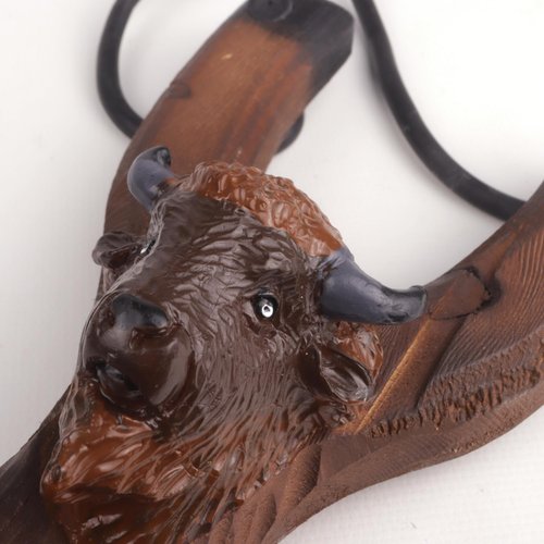 Needzo Wooden Buffalo Slingshot, Classic Construction, Catapult for Outdoor, Hunting and Fishing, 15 x 3.5 Inches