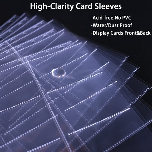 360 Pockets Binder Sleeves Double-Sided 9 Pocket Trading Pages for 3 Ring Binder, Clear Plastic Sleeves for Sport Cards, Business Cards, Game Cards, Photos