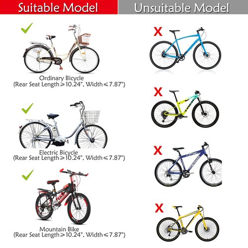 Bwcece Rear Kid's Bike Seat,Back Mount Child Bike Seat Attachment for Adult Bike,Outdoor Bike Seat for Children,Toddlers,and Kids (Up to 110lb)
