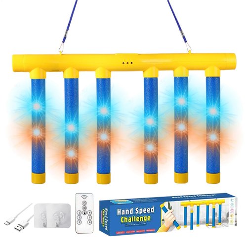 Reflex Challenge Game | Hand Eye Coordination Training | Catching Sticks Game | Stick Drop Game Reaction Training Toy | 3 Adjustable Speed Hand Speed Challenge Game for Kids and Adults