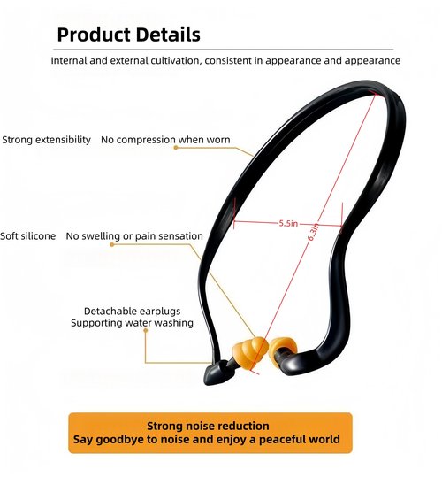 Banded Earplugs for Shooting 29dB NRR - Noise Cancelling Reusable Silicone Ear Plugs for Sleeping, Concerts, Work & Sports - Lightweight 3-Pack (Orange/Blue/Black)