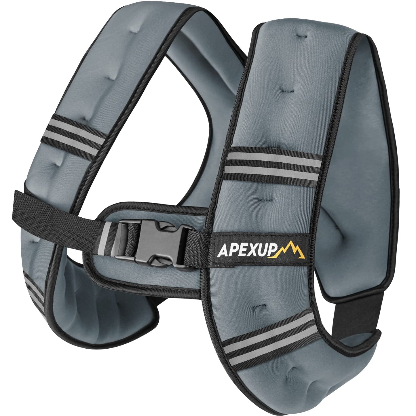 APEXUP 5lbs Weighted Vest Men Women, Weight Vest for Women Workout Equipment for Strength Training Running (Grey)