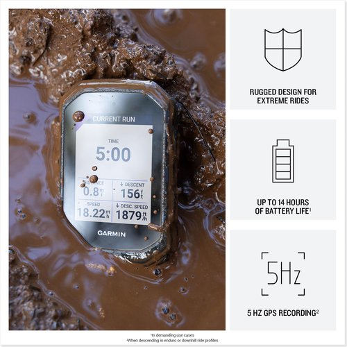 Garmin® Edge® MTB, Rugged GPS Bike Computer with Preloaded, Full-Color Trail Maps and Advanced Performance-Tracking for Mountain Bikers