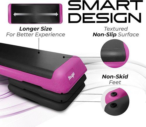 Yes4All Aerobic Step Platform Health Club - Pink Black