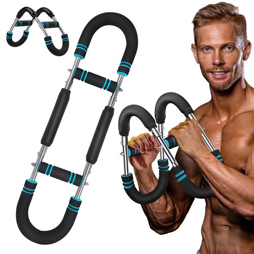Twister Arm Trainer, 66-110lbs Adjustable Chest Expander, Forearm Enhanced Exercise, Shoulder Muscle Training Fitness Equipment, U-Shaped Power Twister Chest Workout Equipment