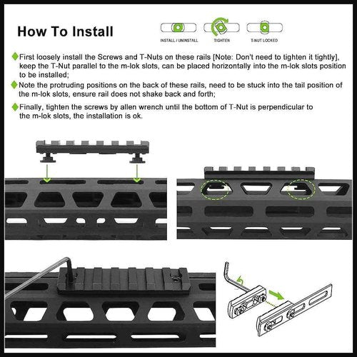 360 Tactical 7 Slots Mlok Rail System