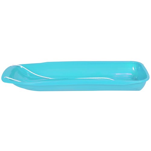 Best Choice Products 48in Kids Plastic Toboggan Snow Sled w/Pull Rope - Ice Blue