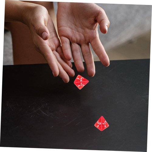DECHOUS 4-Sided Red Acrylic Dice 20pcs Portable and Elegant for Role Playing Games and Social Gatherings