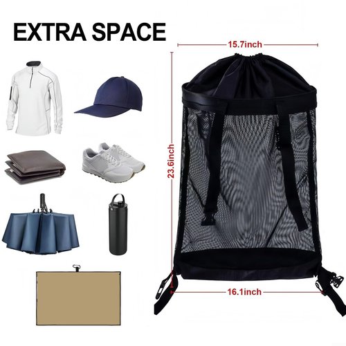 Golf Push Cart Bag, Visual Mesh Golf Bag Organizer, Mesh Closure Net Accessories For Cart