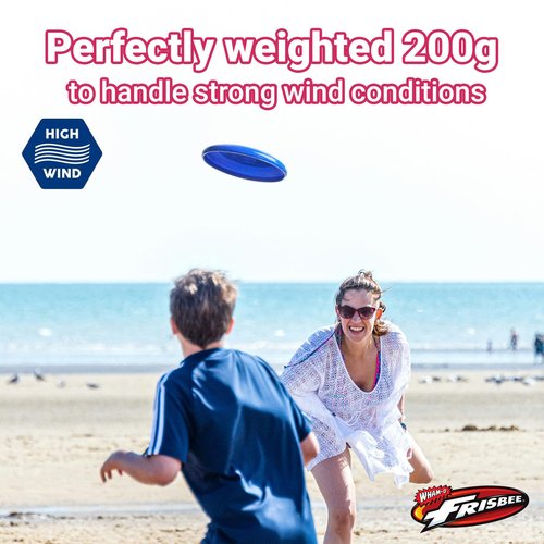 Wham-O Frisbee Heavyweight 200g, 11 Inch Long Distance and Durable Stable Flying Disc for Outdoor Activities and Family Fun - 1 Pack