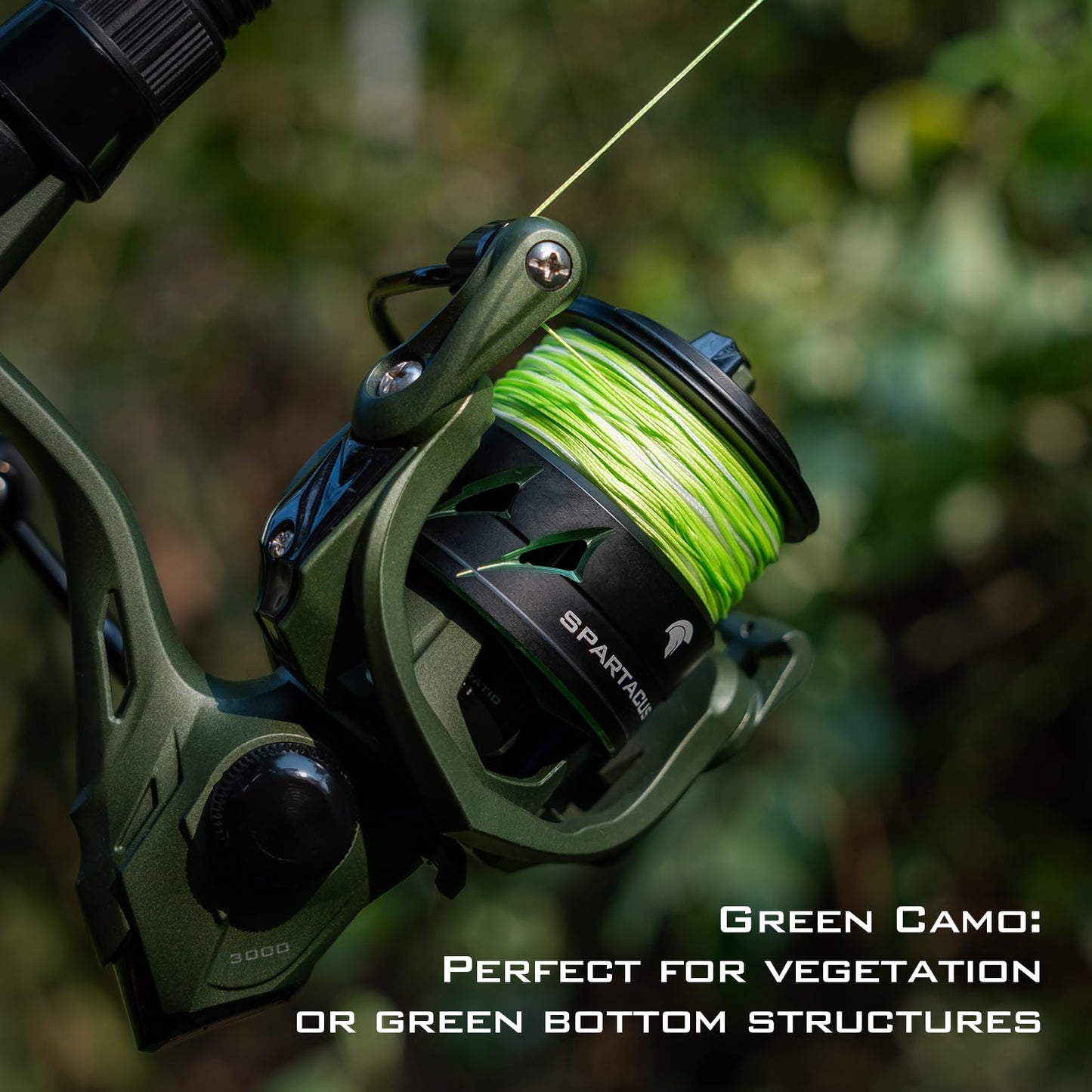 KastKing Superpower Braided Fishing Line, Grass Camo, 80 LB, 300+27 Yds(8 Strands)