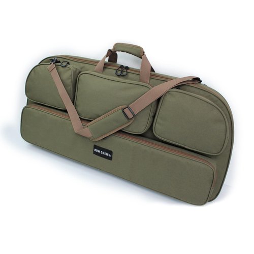 BOW CREW Cruiser Bow Case | Features Comfortable Carrying Options & Spacious Interior with Multiple Accessory Pockets | Durable, Lightweight Archery Case Protection for Your Bow | Moss Green