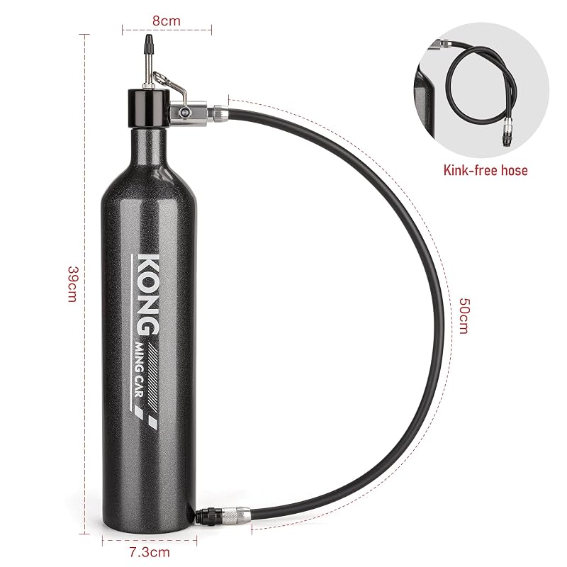 Tubeless Bike Tire Inflator 1.1L Booster — 160 PSI, Presta Valve Compatible