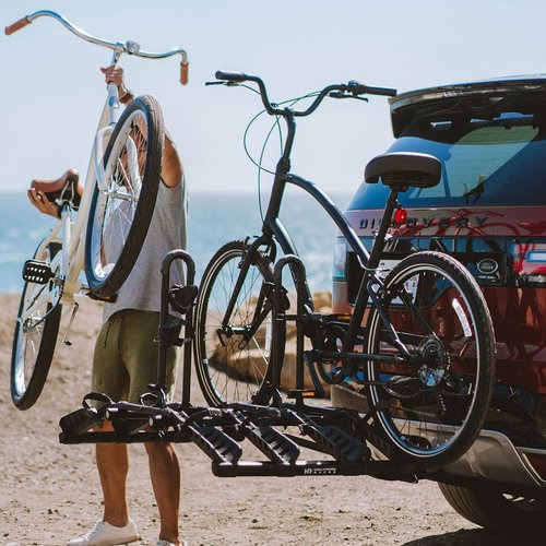 Hollywood Racks Destination 4 Hitch Bike Rack, Lightweight, Black - Platform Style Bike Rack for Car Carries up to 4 Bikes for Safe, Secure Transport - Fits Most Bike Styles, Sizes and Models