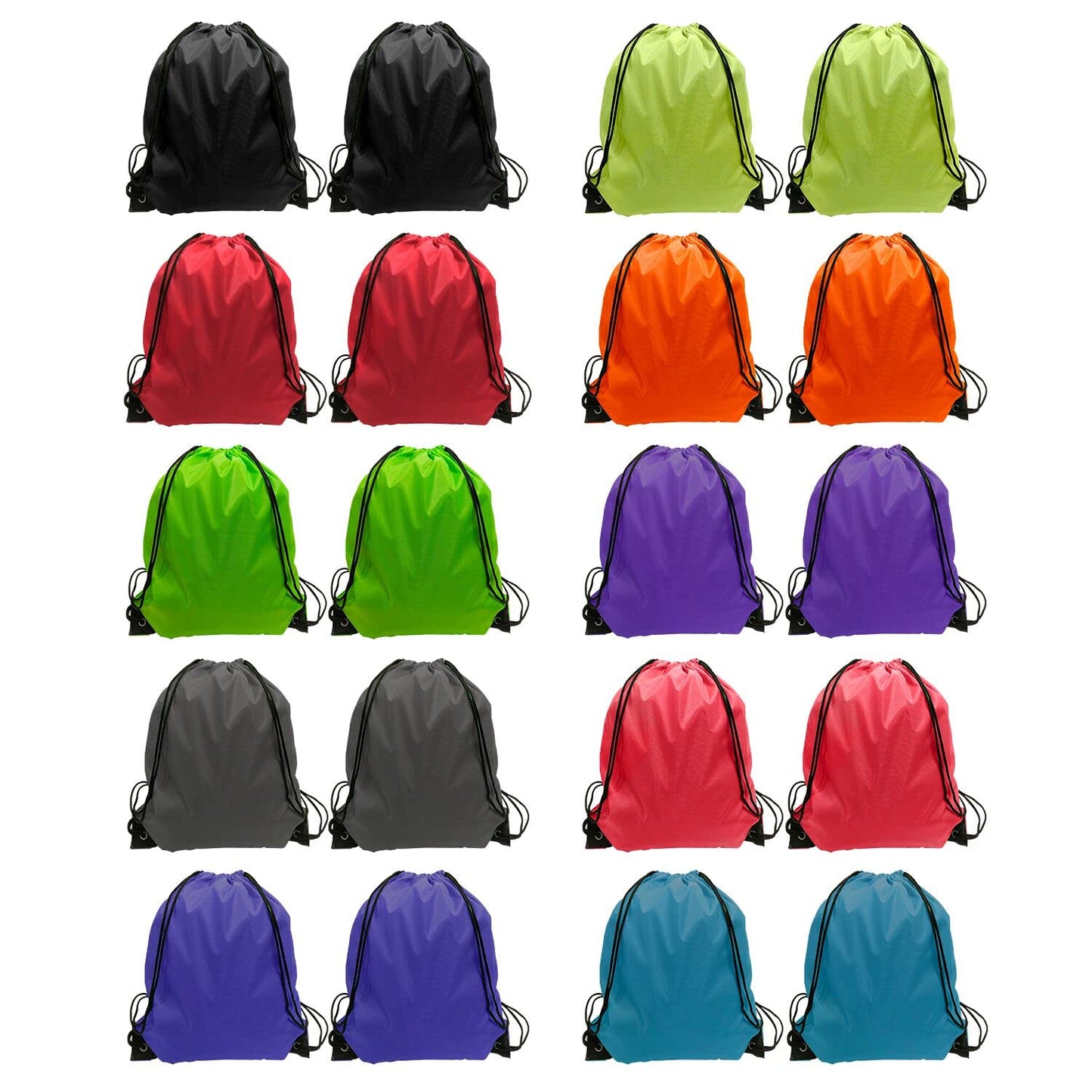 GoodtoU Nylon Backpacks - Drawstring Bags for Sport, Traveling, Team (16 Colors, 128Pcs)