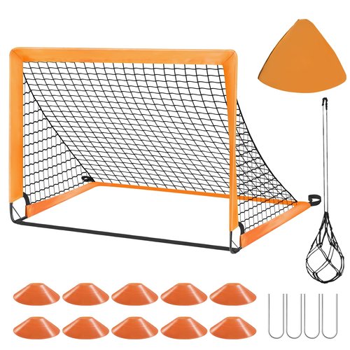 KIFFRIDE Soccer Goals for Backyard,4' X 3' Soccer Goal Net Set,Kids Soccer Goal for Backyard Training Equipment with Cones and Storage Soccer Net.