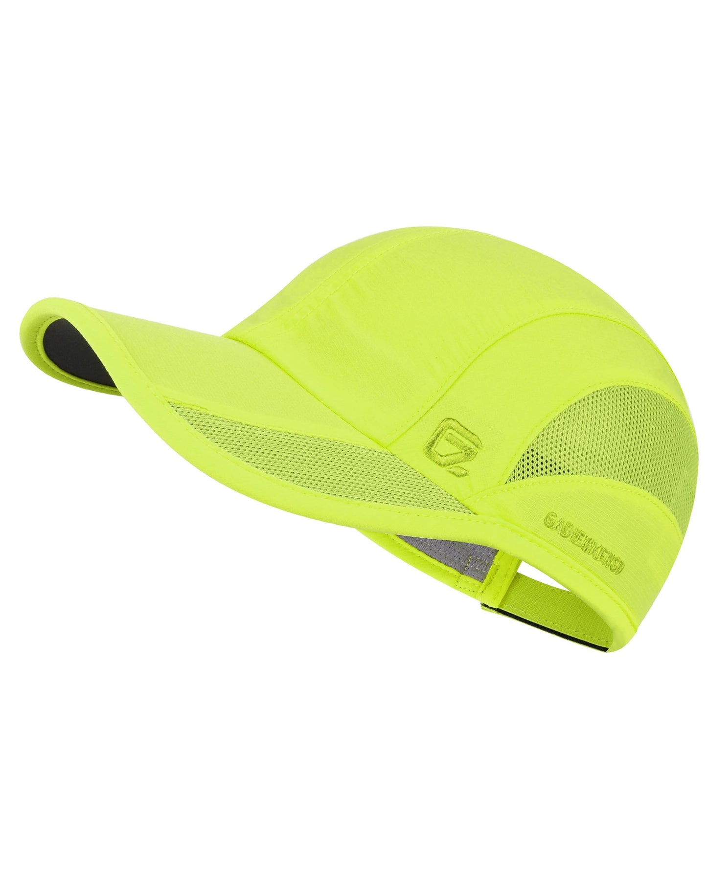 GADIEMKENSD Outdoor Running Hat Men Quick Dry Baseball Cap Women Cool Workout Hat Breathable Mesh UPF50+ Sun Ball Cap Performance Dad Hats for Jogging Cycling Tennis Fluorescent Green M/L 7-7 1/2