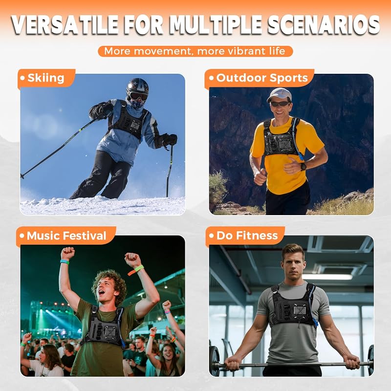 Outdoor Hydration Vest with 2.0L Bladder - Lightweight, Breathable Chest Pack (Black) for Running, Cycling, Hiking