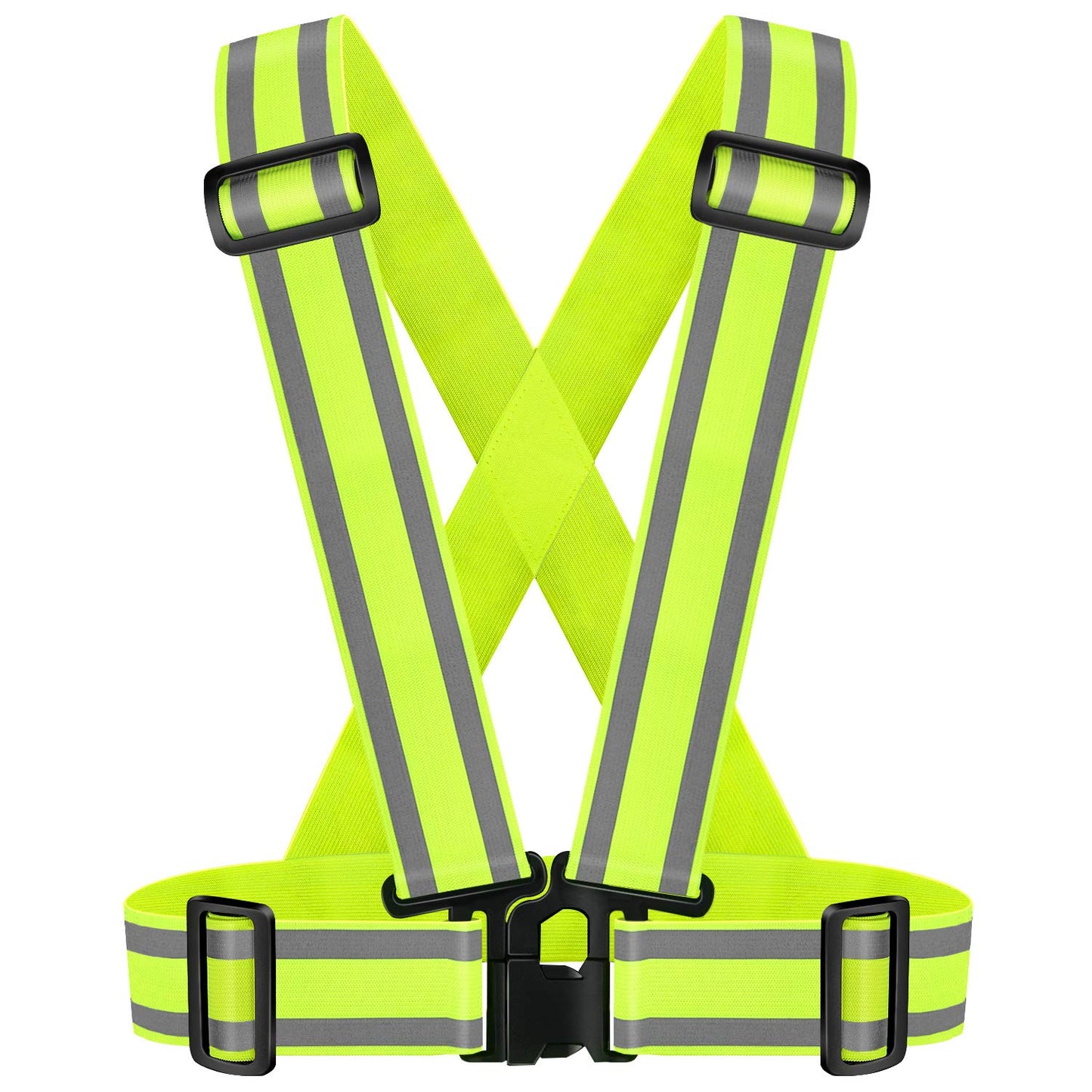 IDOU High Visibility Reflective Safety Vest | Lightweight,Adjustable & Elastic | Hi Vis Running Gear for Jogging,Walking,Cycling,Construction Workers,Motorcycle,Men,Women (1, YELLOW)