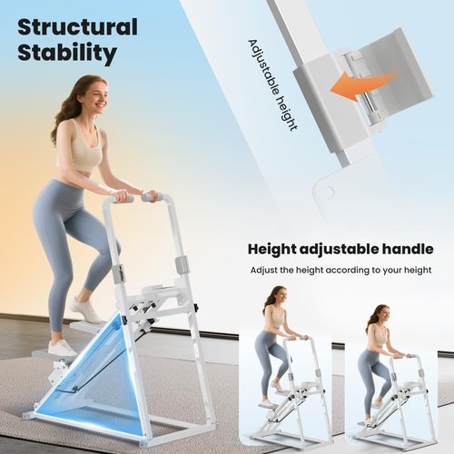 Foldable Stepper Climbing Machine with Step Counter, with Step Counter Stair Stepper for Home Space-Saving Step Machine Foldable Stair Stepper, for at-Home Exercise