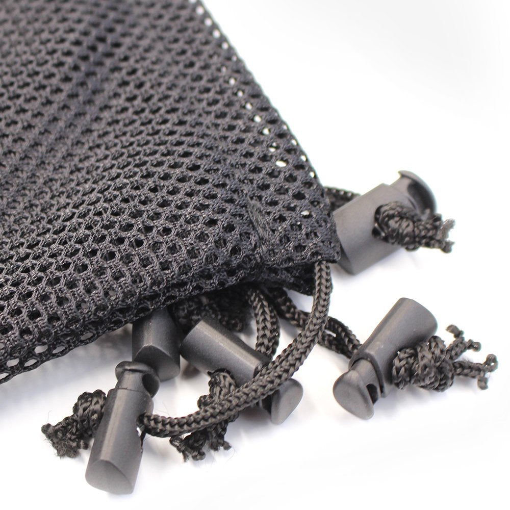 KisSealed 4 PCS Multi Purpose Nylon Mesh Drawstring Storage Ditty Bags for Travel & Outdoor Activity