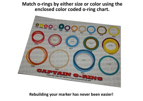 Captain O-Ring Proto PMR - Color Coded 3X Oring Rebuild Kit