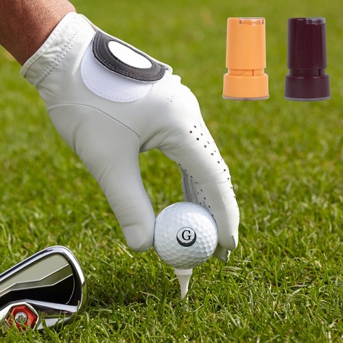 Terwex Custom Golf Ball Stamp - Personalized Golf Ball Markers with Waterproof Ink - Unique Design Golf Balls Marking Tool - Father's Day Golf Gift for Golfers Dads Retirement Golf Accessories(Green)