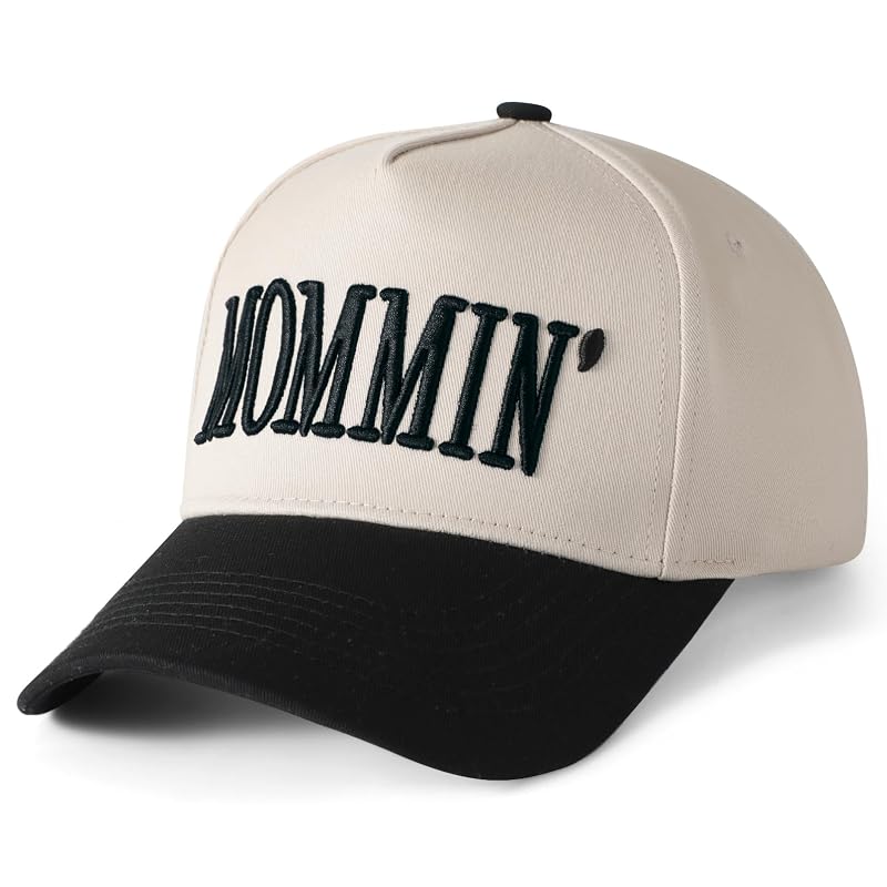Mommin Hat Trucker Cap for Women Adjustable Embroidered Black2