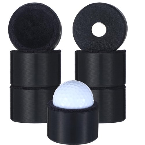 Zhehao 6 Pcs Magnetic 3D Printed Golf Ball Washer Golf Cleaner Tool for Cleaning Ball Suitable Accessories Ideal for Club Courses Pros(Black)