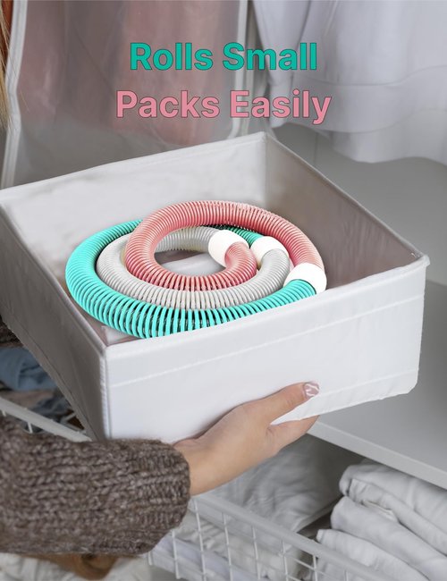 Weighted Soft Hula Hoop for Adult Fitness, Weight Loss, Exercise – 3.3 lbs Weighted Spring Hula Hoop, Higher Calorie Burn, No Bruising, Multiple Workout Styles, Easy to Pack, Upgraded Design
