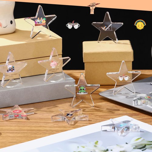 30 Pcs Funny Appreciation Acrylic Award Trophy, Acrylic Coworker Appreciation Award Thank You Trophy Clear Reward Medallions Gifts for Office New Team Prize Retirement Present(Employee)