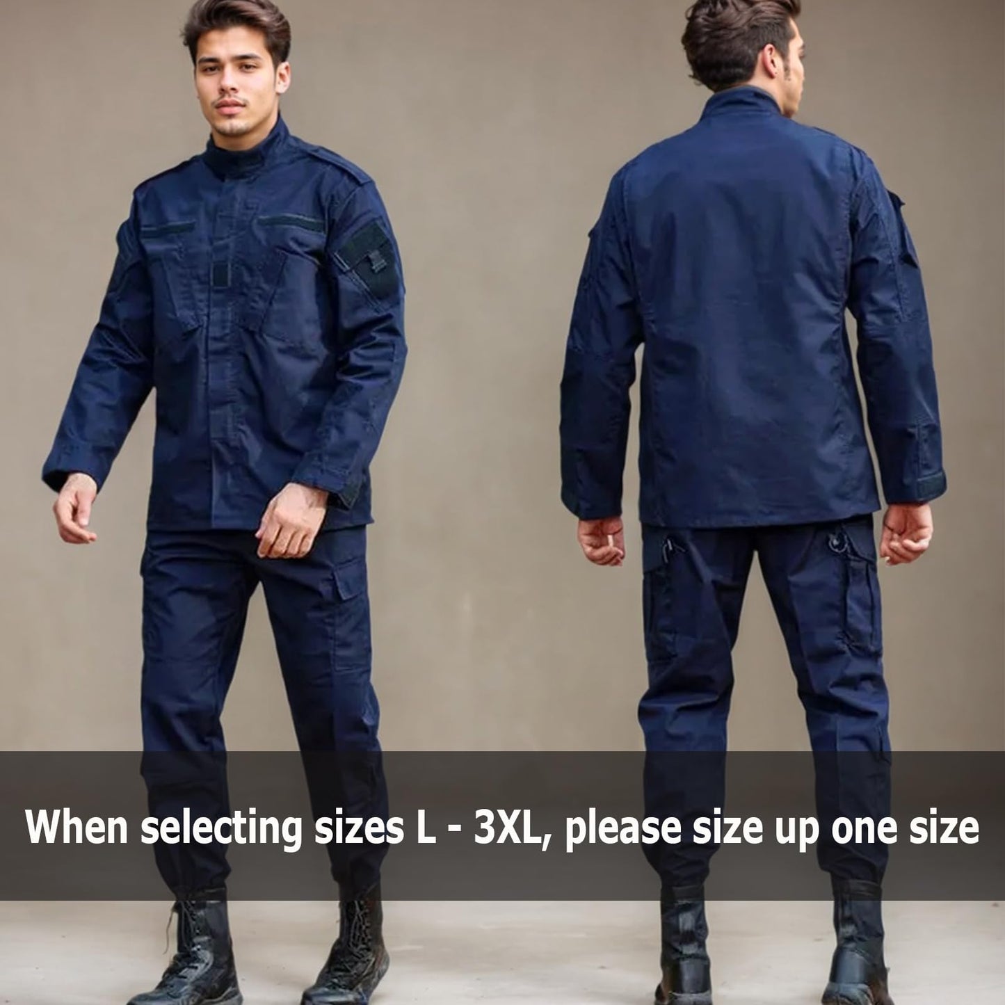 ACU Tactical Military Uniform Set Camo Combat Jacket Pants Suit Outdoor Hunting Paintball Airsoft Apparel for Men Blue S