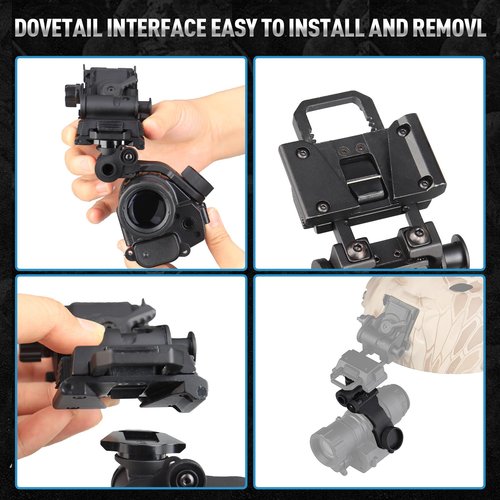 CANIS SPORT INC New Aluminum L4 G24 Mount and NVG J-ARM Adapter Fit for Helmet Adapter for Night Vision PVS-14 for Hunting (UK Standard Screw)