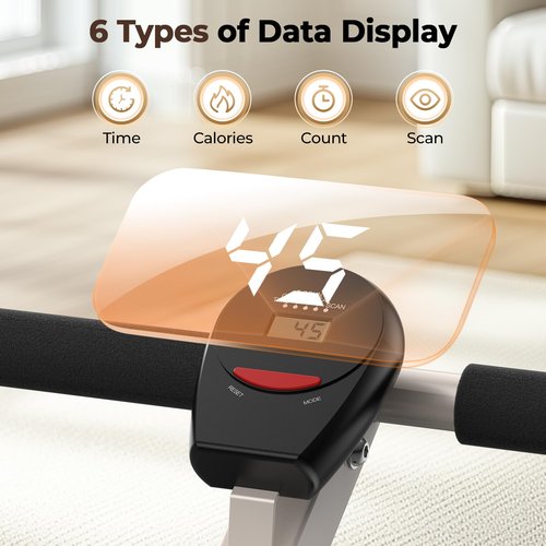 Feierdun Compact Adjustable Rowing Machine for Home 300LBS Weight Capacity with 12 Levels of Resistance for Complete Body Workouts Foldable Hydraulic Rower for Home