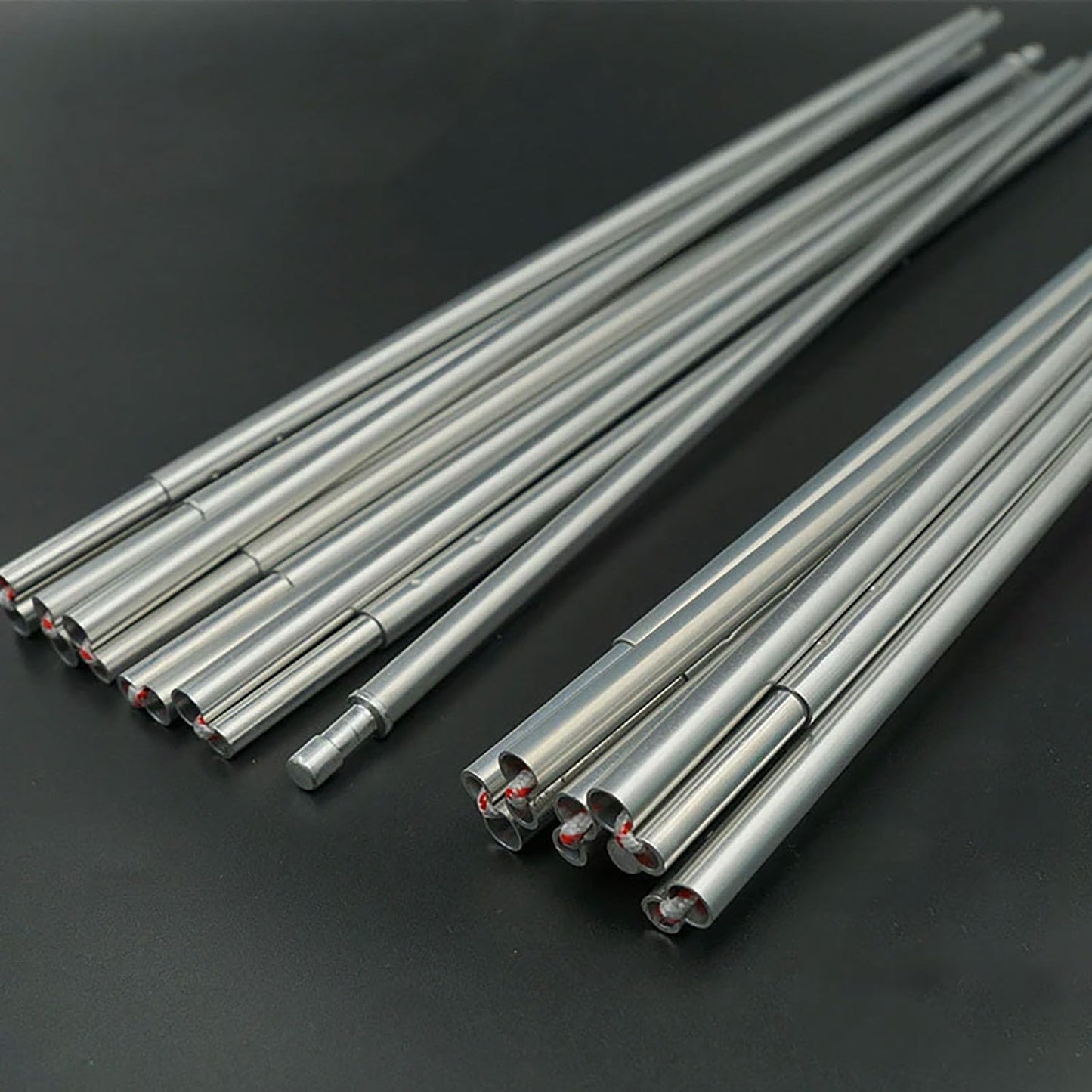 HipierFx Tent Pole Replacement 11.8 ft 13 ft 14.5 ft Aluminum Tent Rod 0.3 in Outdoor Camping Collapsible Tent Frame Repair Accessory (2 Pole, 11.8ft)