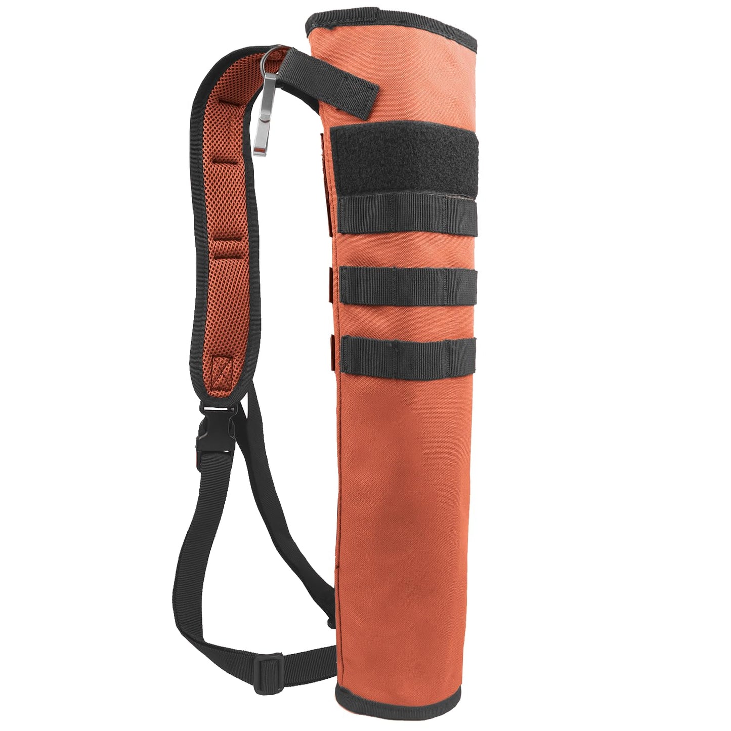 KRATARC Archery Lightweight Back Arrow Quiver Dual Use Foldable Compact Hip Arrows Bag with Molle System Hanged for Target Shooting (Orange, Hold 18~24 arrows